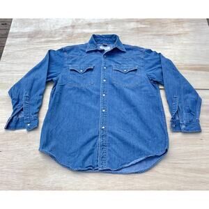 HALEMAN Registered Trademark Blue Denim 100%‎ Cotton Jacket Mens Womens SIZE S
